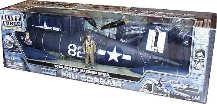 Elite Force 1:18 Scale WWII F4U White 82 Marine Corsair